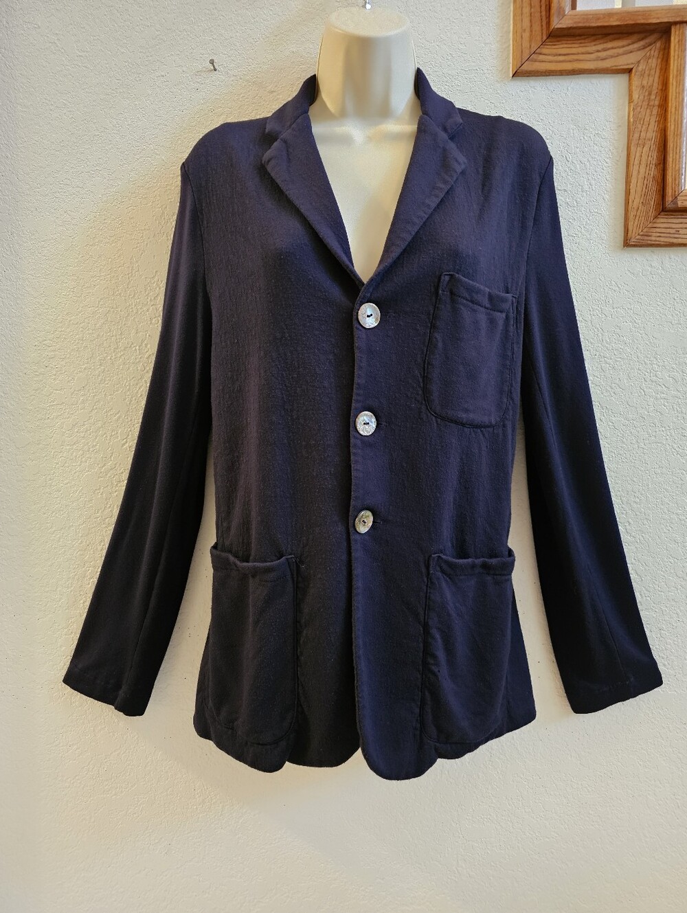 Bleusalt Big Rock Boyfriend Blazer Navy Size 1(XS-S)